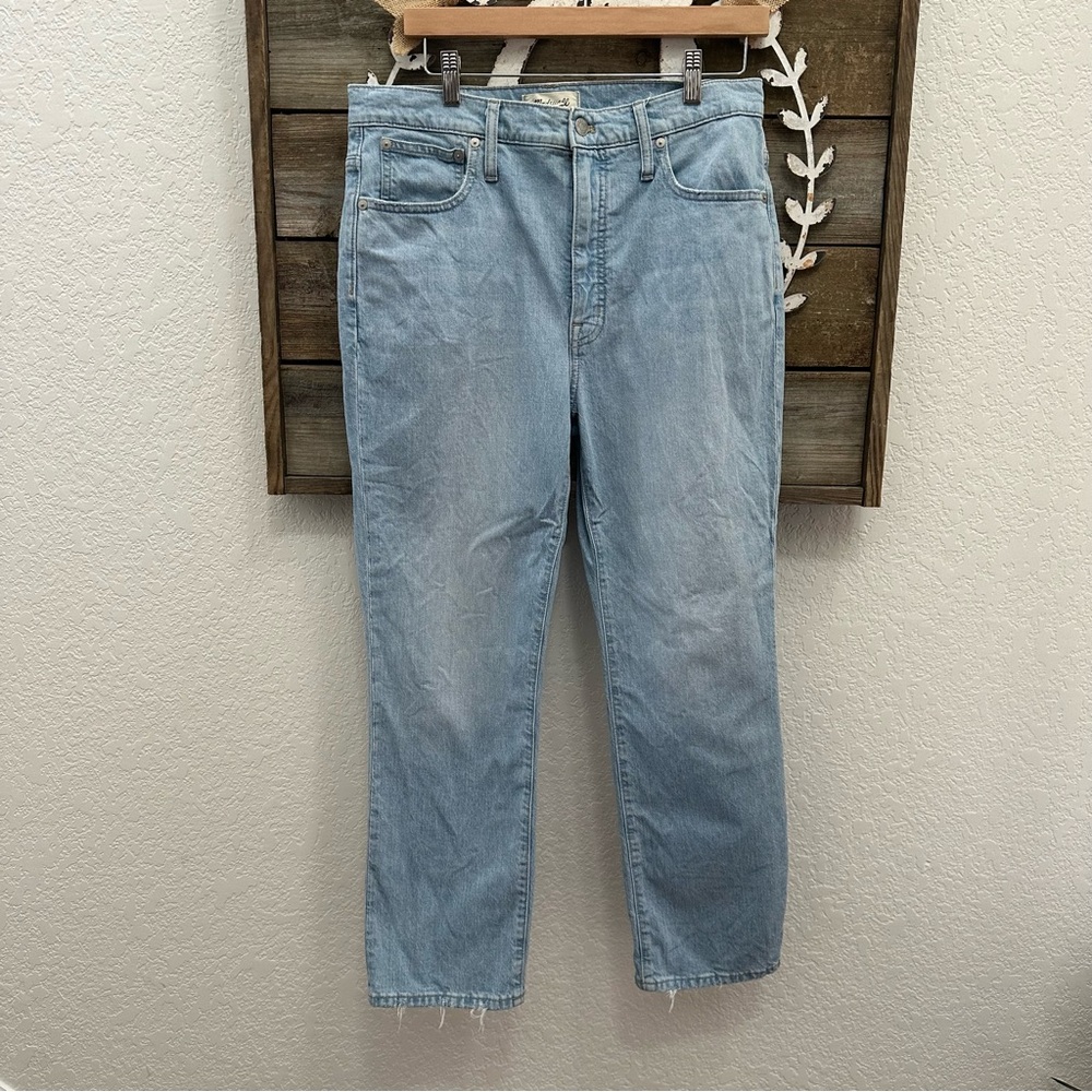 Madewell Slim Demi-boot‎ light wash stretch denim jeans ladies size 30